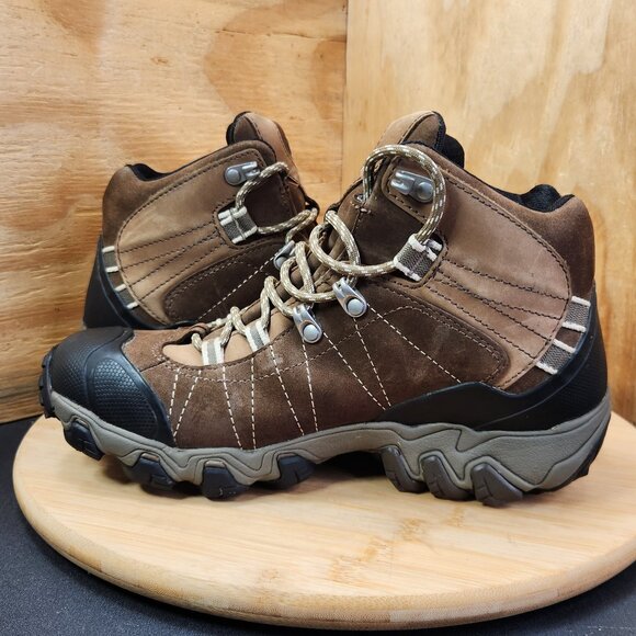 Oboz Bridger Mid Womens Brown Dry Leather Waterproof Hiking Boots Size 8.5 - Picture 8 of 10